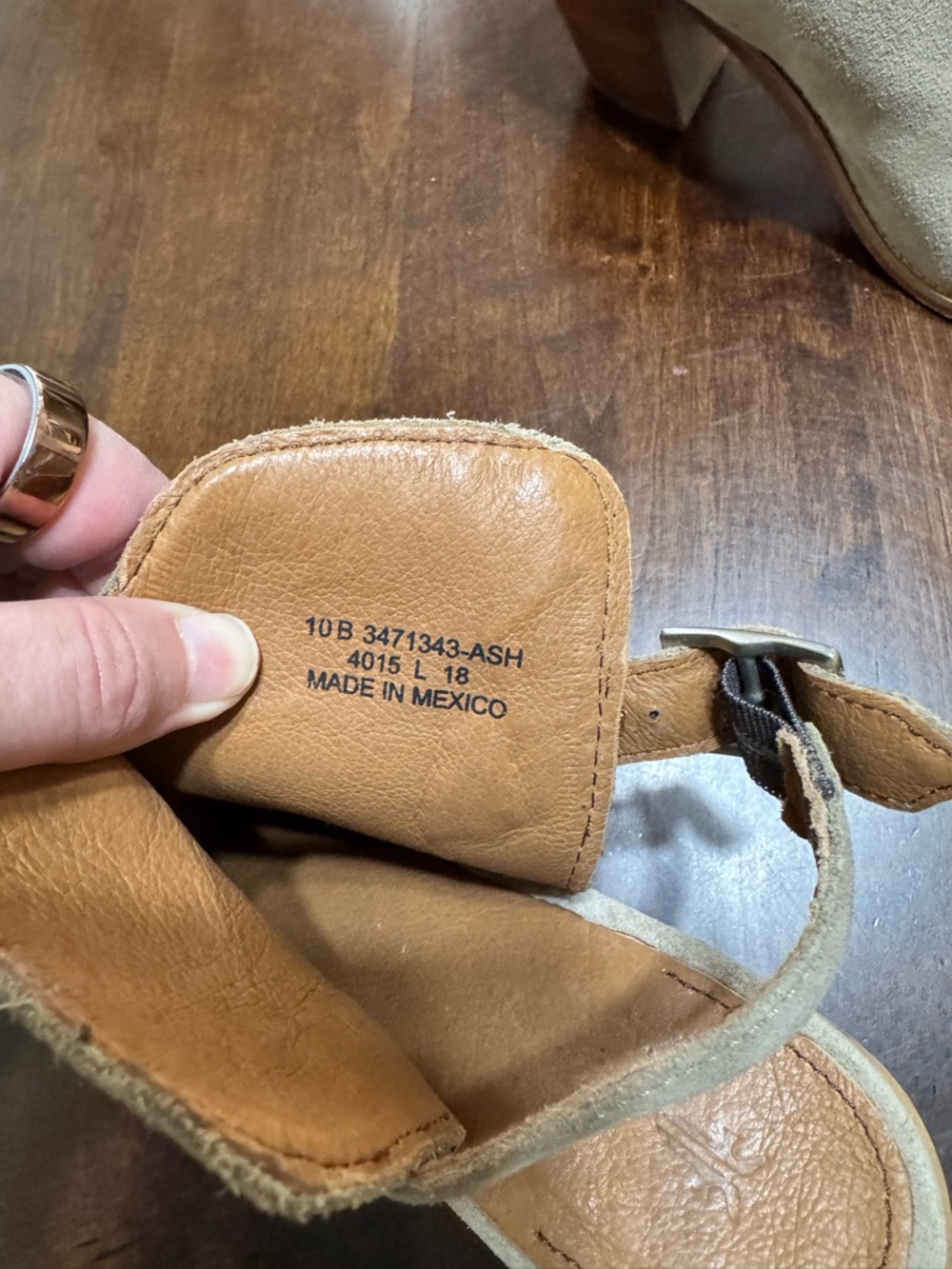 Frye Taupe Suede Open-Toe Block Heel Mules - Picture 4 of 5